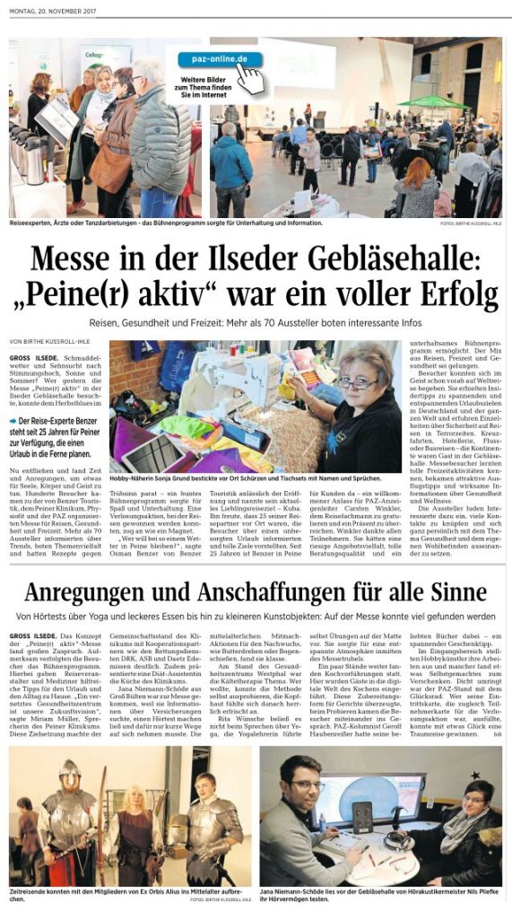20.11.2017 Peiner Allgemeine Zeitung